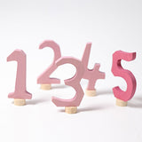 Deco Number Set 1 2 3 4 5, Pink
