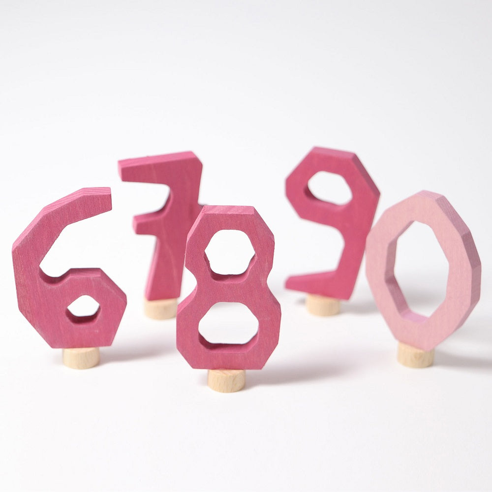 Deco Number Set 6 7 8 9 0, Pink