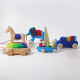 Pull Along Truck, blue