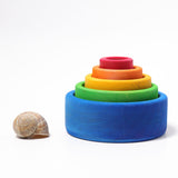 Stacking Bowls, multi-colour Outside Blue