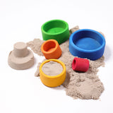 Stacking Bowls, multi-colour Outside Blue