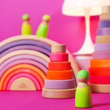 Rainbow Neon Pink 10pcs