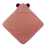 Cotton Hooded Towel Lavender Bear