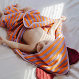 Cotton Hooded Towel Lavender Bear