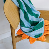 Cotton Hooded Towel Lagoon Dino