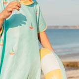Beach / Bath Poncho Banana BLUE