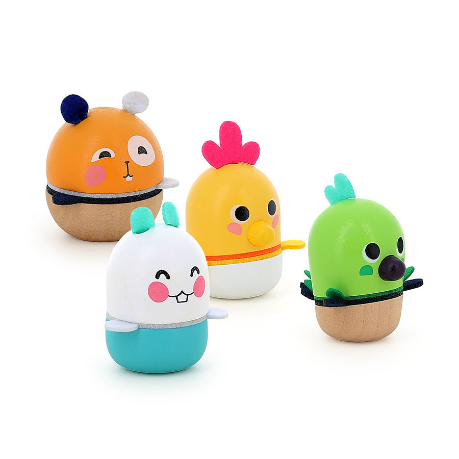 Piou-Piou Wooden Rattles (12 Assorted)