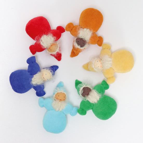 Doll - 6 Dwarfs / Pocket Gnomes, Rainbow