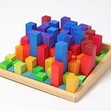 Learning - Stepped Counting Blocks, 2cm thick  (10 colours)