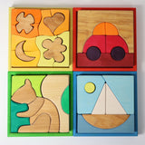 Building Set Creative Puzzle, Shapes YELLOW