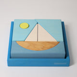 Building Set Creative Puzzle, Boat BLUE