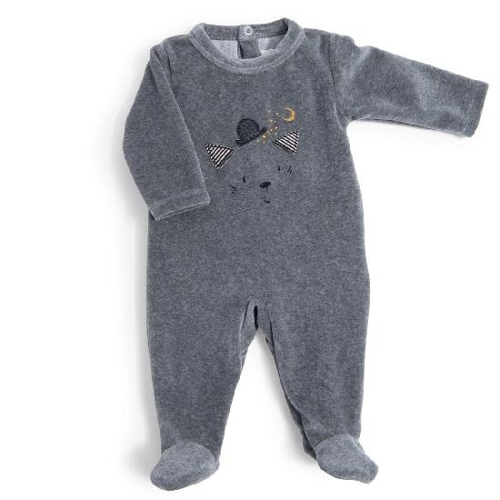 Moulin Roty - Moustaches - Velour Sleeper 12m