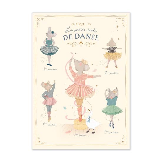 Petite Ecole de Danse - 5 Positions Wall Art 50x70cm