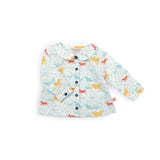 KARINA Blouse with Dogs in the Print 24m - Moulin Roty