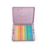 Les Rosalies - Metal Box of 50 Pastel Pencils
