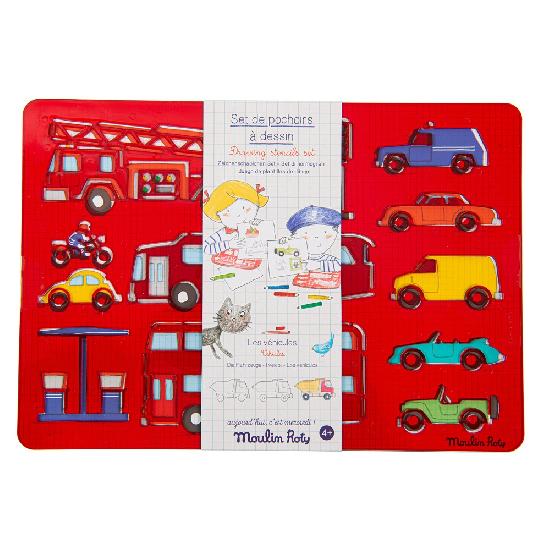 Aujourd Hui Cest Mercredi - Stencil Set Vehicles