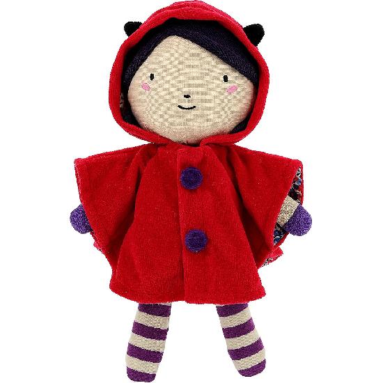 Petitcollin Rag Doll Little Red Riding Hood 28cm