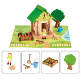 Log Gardener's House 60 pcs