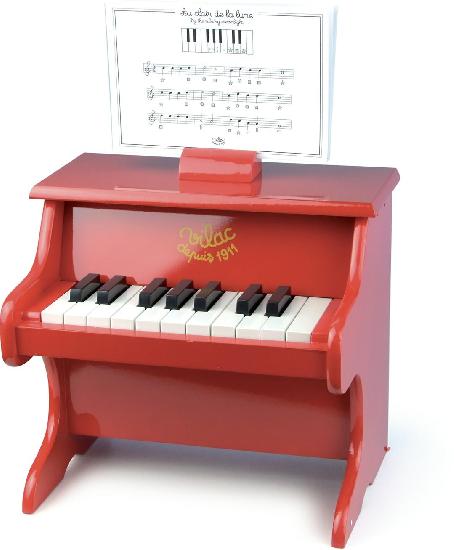Music - Piano with scores, red