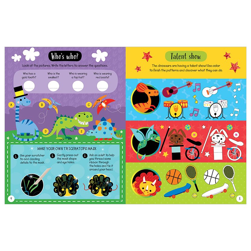 Scratch and Sparkle: Dinosaurs Activity Book