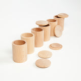 Natural Cups With Lids x 6