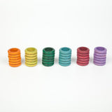 Coloured Rings 36 pcs (6 no basic colours)
