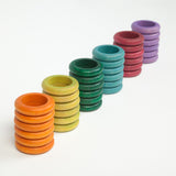 Coloured Rings 36 pcs (6 no basic colours)