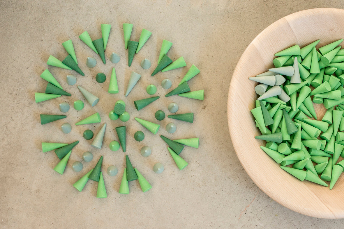 Mandala Cones 36 pcs (Green)