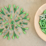 Mandala Cones 36 pcs (Green)