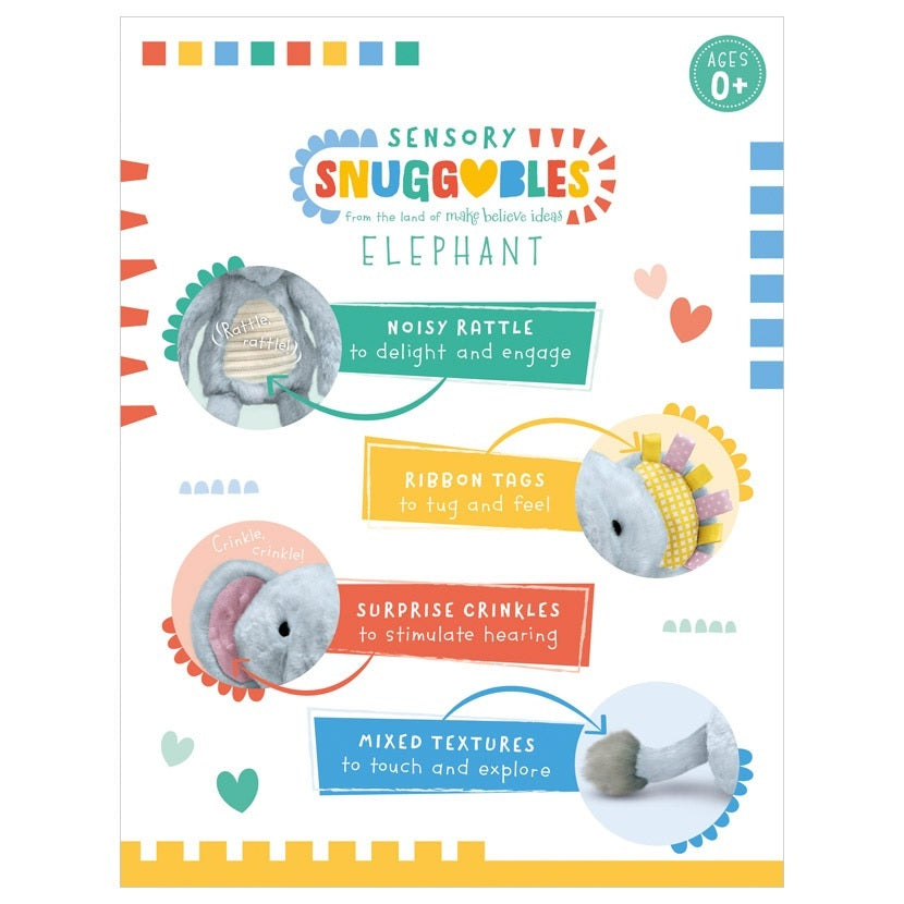 Sensory Elephant Pattern Classic Sensory Snuggable Elephant – Fire the Imagination