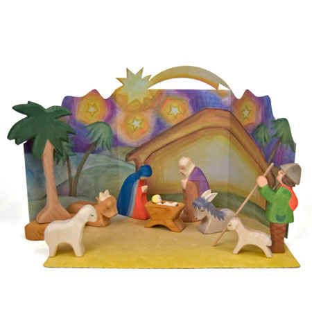 Nativity Set with Diorama (11 pcs)