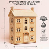 Grand Natural Wood Doll House