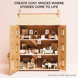 Grand Natural Wood Doll House