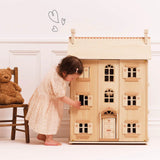 Grand Natural Wood Doll House