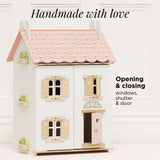 Roseheart Wooden Dolls House with Furniture & Family