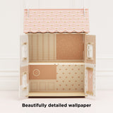 Roseheart Wooden Dolls House with Furniture & Family