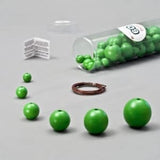 Wood Ball Shaped Green Beads 60pcs  SPECIAL