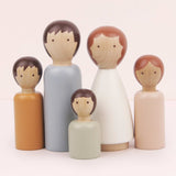 Doll House Wood Doll Family