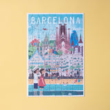 Puzzle - Barcelona Skyline Reversible