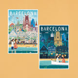 Puzzle - Barcelona Skyline Reversible
