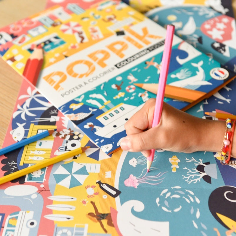 Colouring Poster Seaside
