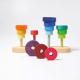 Stacking Fabuto Tower on 4 Pegs