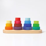 Stacking Fabuto Tower on 4 Pegs