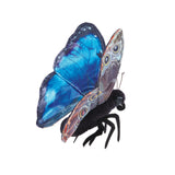 Blue Morpho Butterfly  Finger Puppet