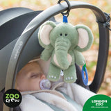Zoo Crew Elephant Clip & Go Stroller Plush