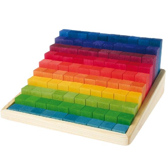 Learning - Stepped Counting Blocks, 4cm thick (10 colours)