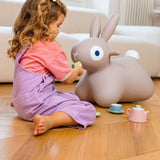Hoppi - Bouncing Bunny Warm Grey