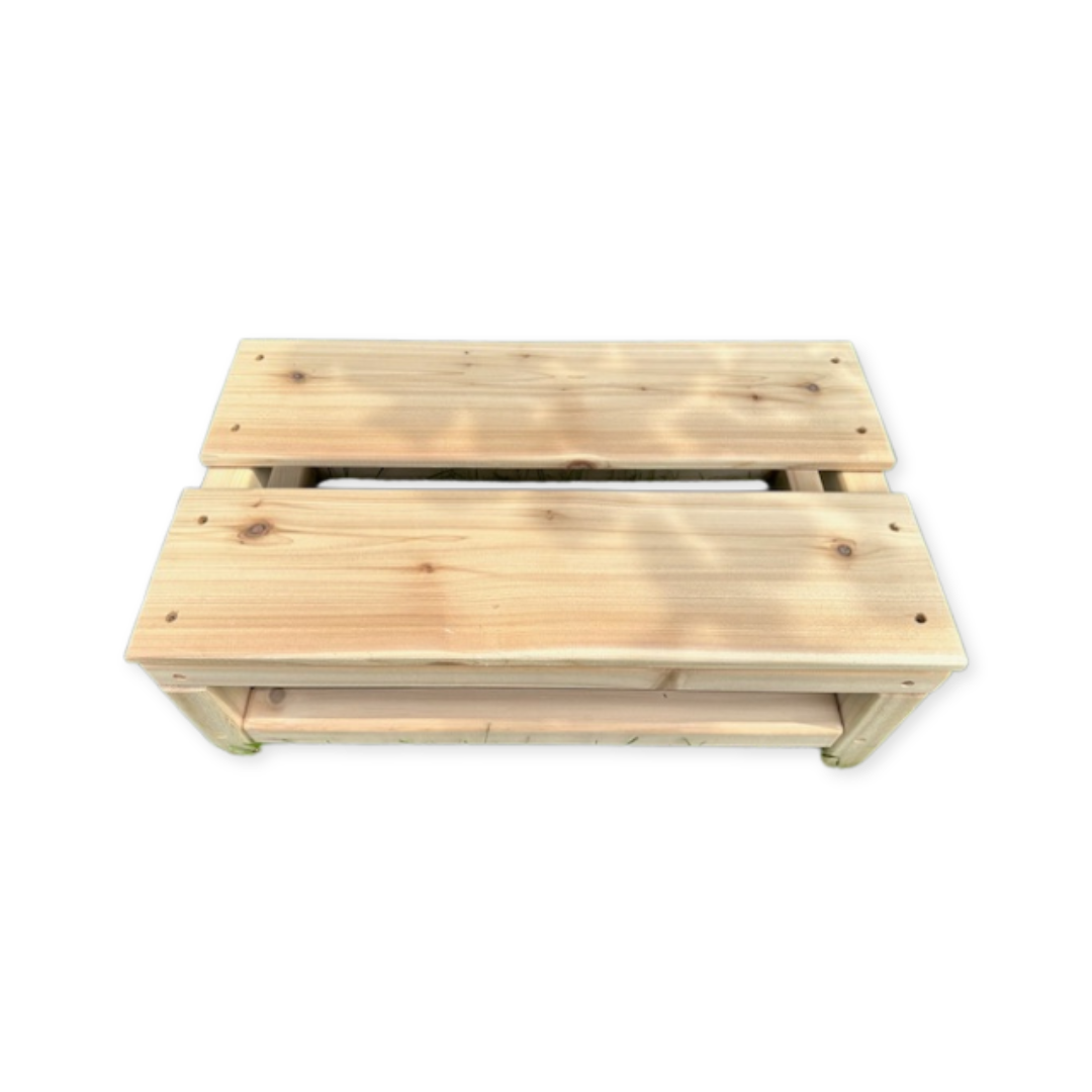 Cedar Perch Bench / Stool 21 x 12 x 8 - Just Playing