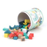Sous la canopee - Wood Blocks in Barrel 54 pcs