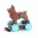 Pompon Pull Along Boston Terrier